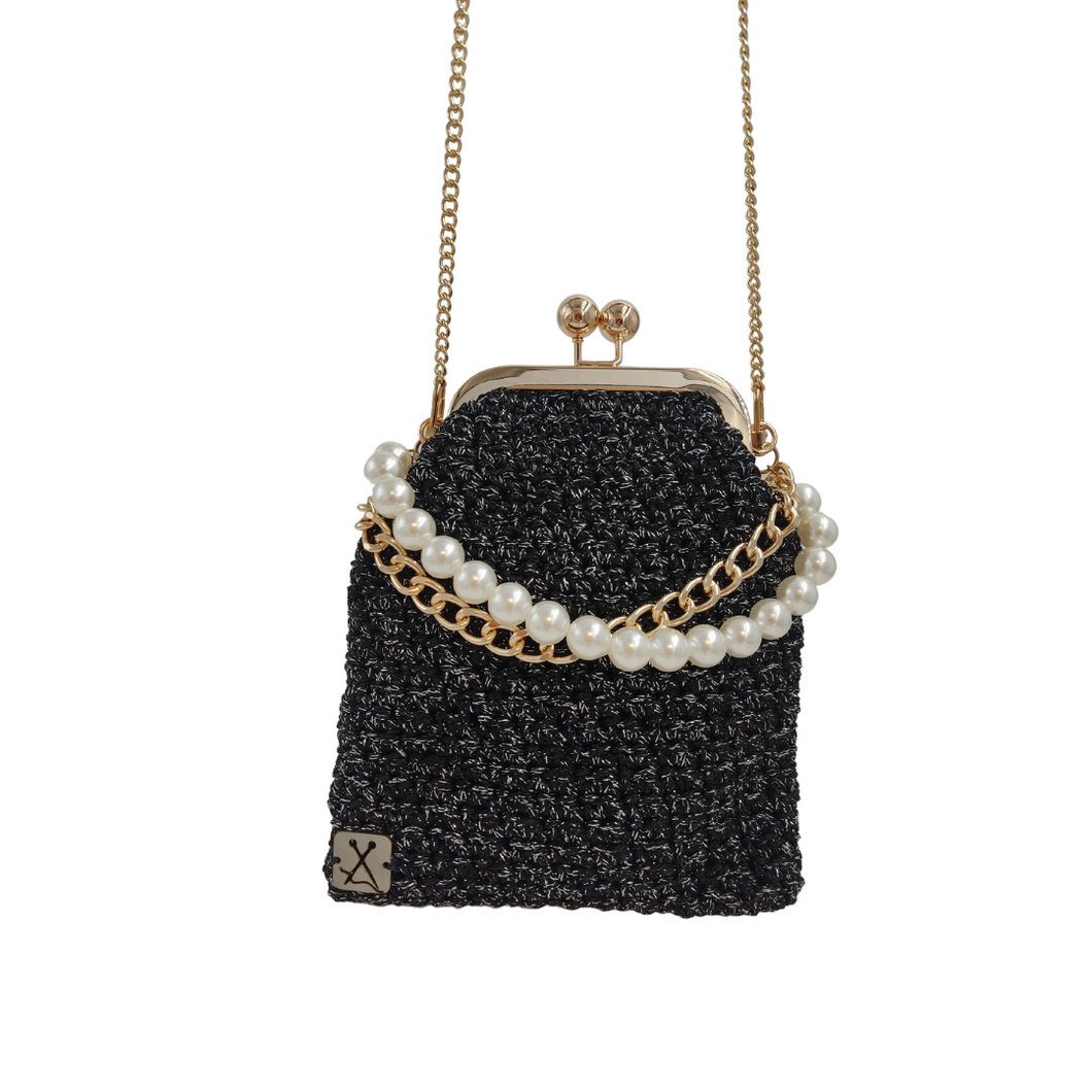 Τσαντάκι clutch (Μαύρο-Χρυσό)